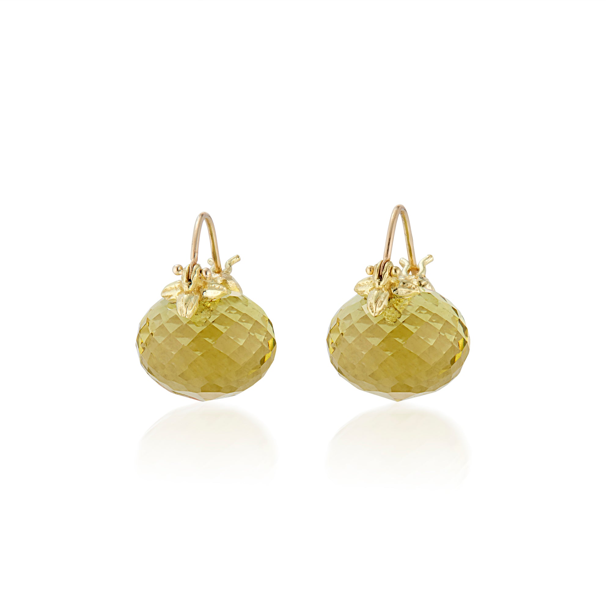 Faceted Rondel Oro Verde 18k Flyer