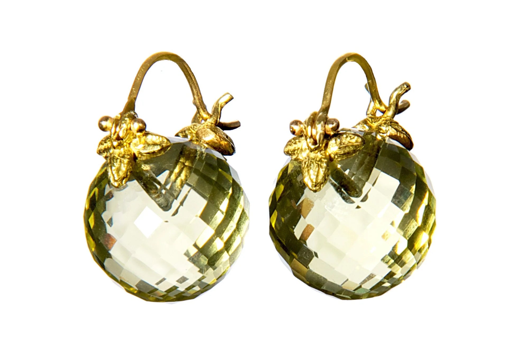 Faceted Round Oro Verdi 18k Flyers