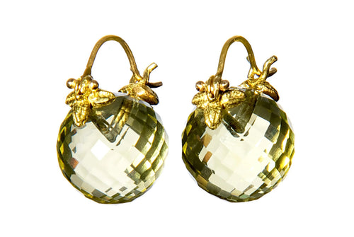 Faceted Round Oro Verdi 18k Flyers