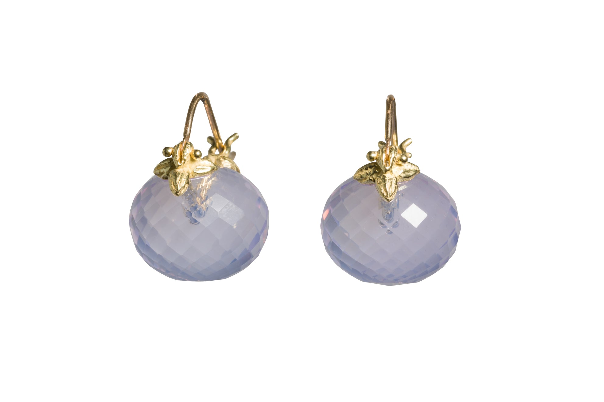 Lavender Faceted Rondel Moon Quartz 18k Flyer