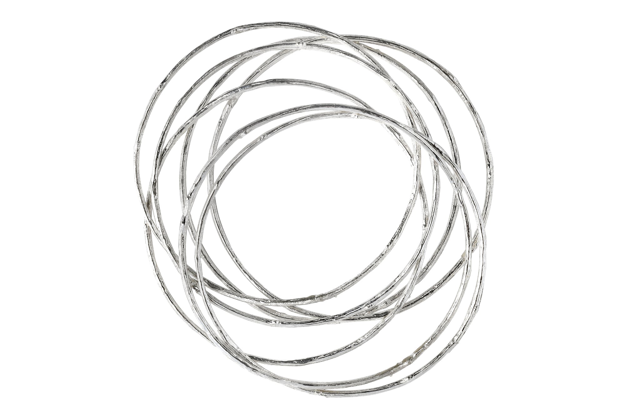 Silver Twig Bangles