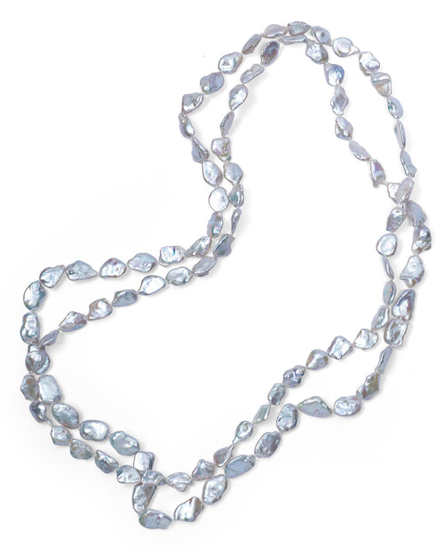 Freshwater 64" Keshi Necklace