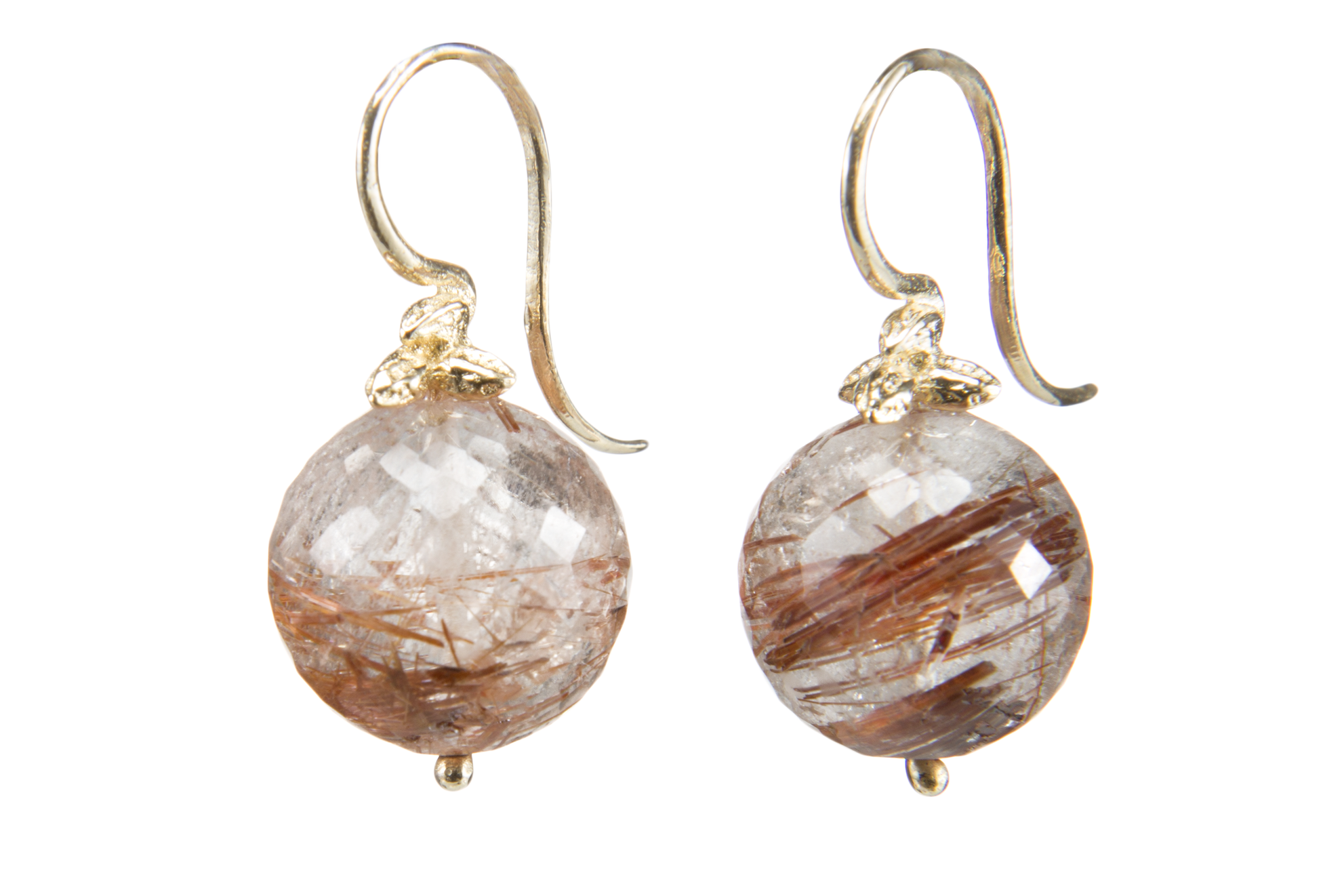 Red Rutilated Quartz Earring