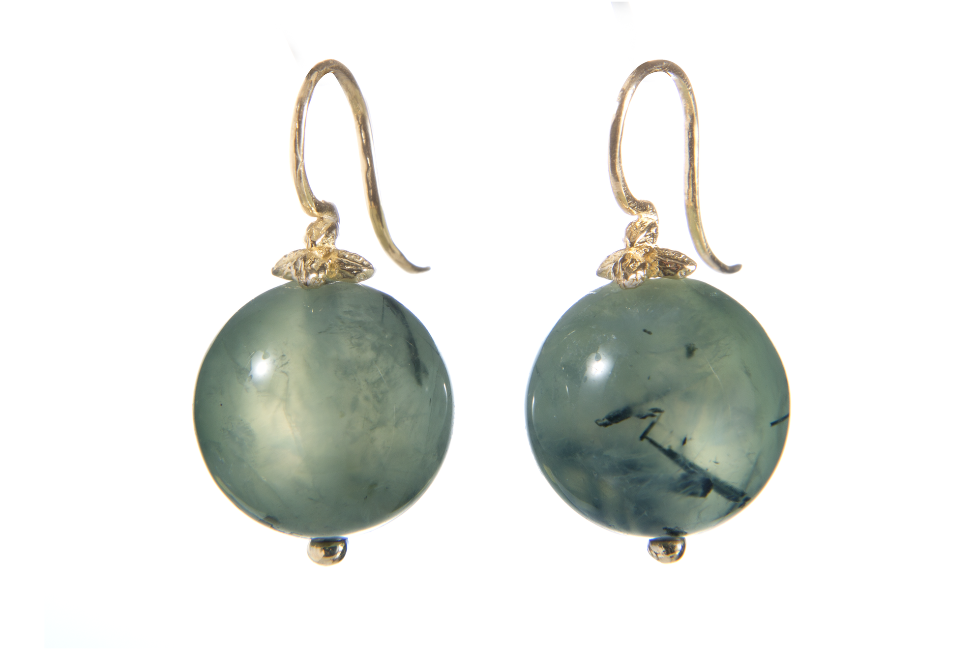 Smooth Phrenite Triple Seed Earring