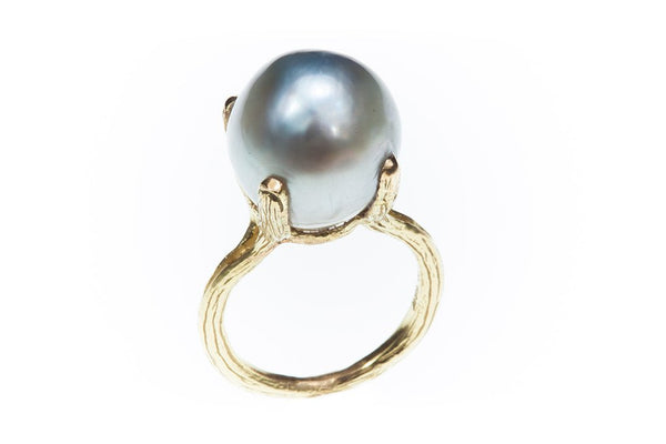 Gumball Pearl Ring in 14K Gold