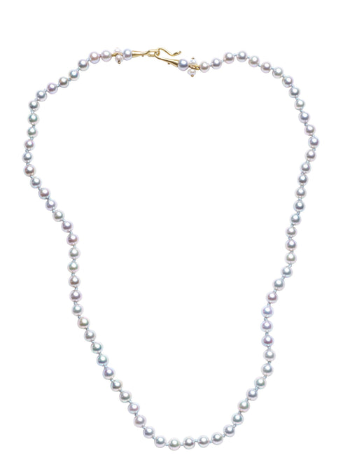 Blue Japanese Akoya Pearl Necklace