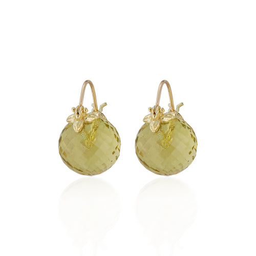 Round Faceted Oro Verde 18k Flyers