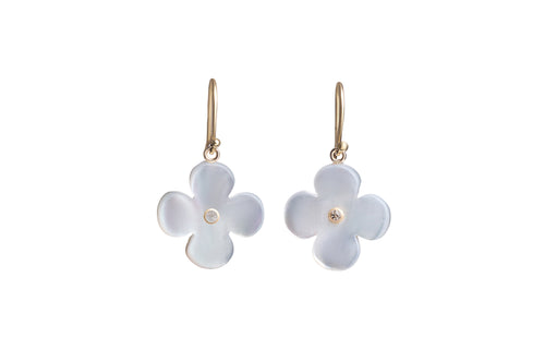 Mother of Pearl Clover Leaf Earrings