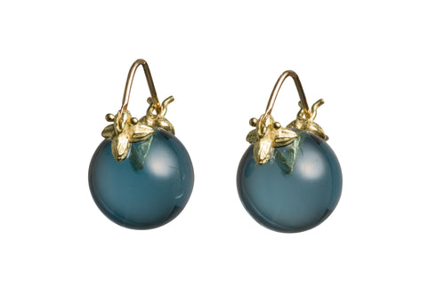 Smooth Baby London Blue Topaz 18k Flyers