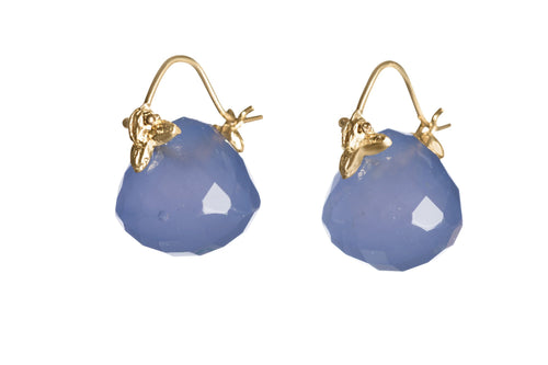 Faceted Blue Chalcedony Bell Flyer