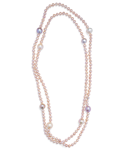 Pink Freshwater Double Length Necklace