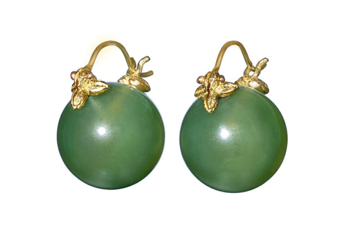 Green Jade Flyer Earrings