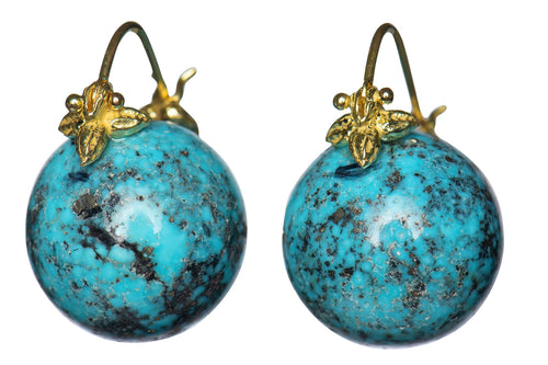 Turquoise 14mm Smooth Round Flyers