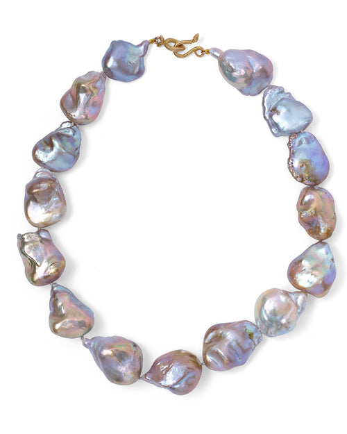 Taupe Chunky Freshwater Pearl Necklace