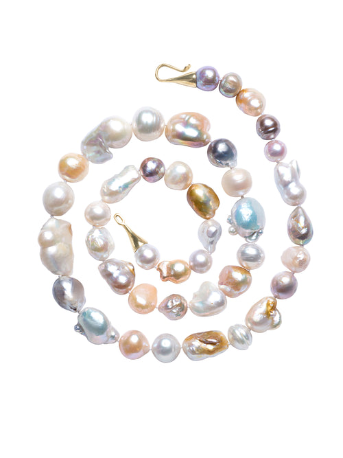 Multi-shape South Sea and Freshwater Pearl Necklace (similar available)